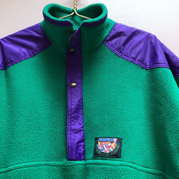 VINTAGE K-WAY POLARTEC FLEECE JACKET - Picture 2 of 7